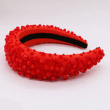 Red Baroque Headband Small Crystal Exaggerated Hair Jewelry