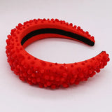 Red Baroque Headband Small Crystal Exaggerated Hair Jewelry