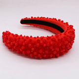 Red Baroque Headband Small Crystal Exaggerated Hair Jewelry