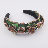 Baroque Inlaid Rhinestone Flower Headband Ladies Prom Hair Accessory