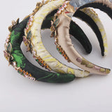 Baroque Inlaid Rhinestone Flower Headband Ladies Prom Hair Accessory