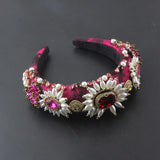 Baroque Rhinestone Pearl Headband for Prom