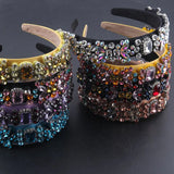 Baroque Multicolor Rhinestone Headband Prom Hair Accessories