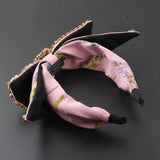 Baroque Personality Bow Rhinestone Pearl Headband Ladies Prom