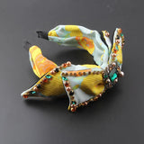 Baroque Personality Bow Rhinestone Pearl Headband Ladies Prom