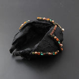 Baroque Personality Bow Rhinestone Pearl Headband Ladies Prom