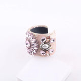 Baroque Rhinestone Flower Pearl B Ladies Prom Show Gorgeous Bracelet