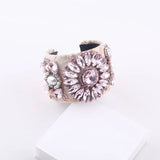 Baroque Rhinestone Flower Pearl B Ladies Prom Show Gorgeous Bracelet