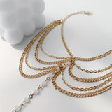 Crystal Tassel Chain Anklet High Anklet Jewelry