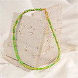 Beaded Choker Necklace Boho Stone Necklaces Vacation Party Chain Jewelry