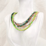 Beaded Choker Necklace Boho Stone Necklaces Vacation Party Chain Jewelry