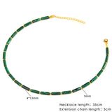 Beaded Choker Necklace Boho Stone Necklaces Vacation Party Chain Jewelry