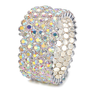 Colorful Rhinestone Arm Ring Bracelet Stretch Bracelet