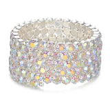 Colorful Rhinestone Arm Ring Bracelet Stretch Bracelet
