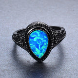 Fire Opal Ring Wedding Engagement Jewelry