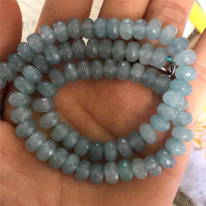 Chalcedony Faceted Abacus Rondelle Stone 5x8mm Loose Beads