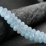 Chalcedony Faceted Abacus Rondelle Stone 5x8mm Loose Beads