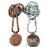 Bohemian Natural Stone Pendant Necklaces