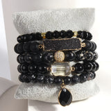 Boho Stone Beaded Bracelet Set 5pc