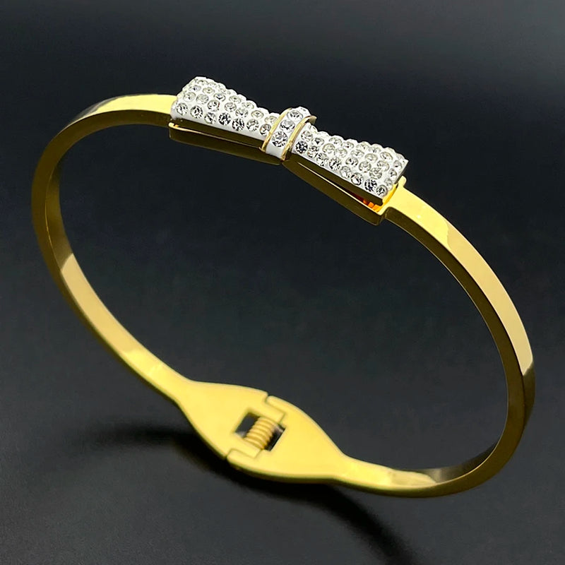 Bow Chain Bracelet Metal Plated Bolt Chain Party Jewelry