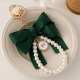 Bowknot Keychain for Women Bag Charm Pendant Car Key Chain Accessory