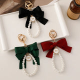 Bowknot Keychain for Women Bag Charm Pendant Car Key Chain Accessory
