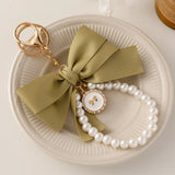 Bowknot Keychain for Women Bag Charm Pendant Car Key Chain Accessory