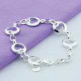 925 Silver Heart Shape Bracelet for Women - Birthday Gift