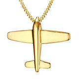 Stainless Steel Aircraft Airplane Necklace Men Women Jewelry Chain Choker