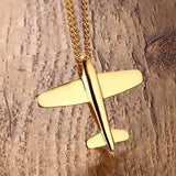 Stainless Steel Aircraft Airplane Necklace Men Women Jewelry Chain Choker