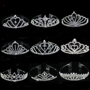 Crystal Tiaras Headband Flower Girls Bridesmaid Wedding Hair Accessories