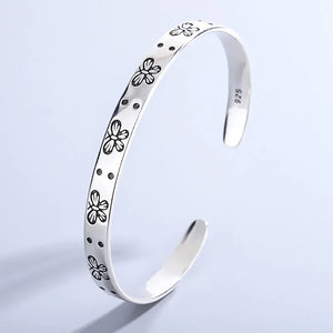 Butterfly Bracelets Silver Plated Jewelry Retro Bangles TYB113