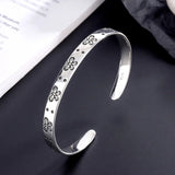 Butterfly Bracelets Silver Plated Jewelry Retro Bangles TYB113