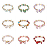 Colorful Crystal Beaded Bracelet Elastic Rope Women Jewelry