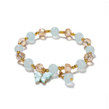 Colorful Crystal Beaded Bracelet Elastic Rope Women Jewelry