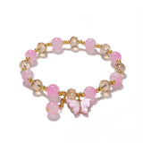 Colorful Crystal Beaded Bracelet Elastic Rope Women Jewelry