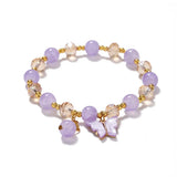 Colorful Crystal Beaded Bracelet Elastic Rope Women Jewelry