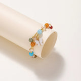 Colorful Crystal Beaded Bracelet Elastic Rope Women Jewelry