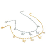 Butterfly Pendant Anklets Foot Chain for Women Summer Tassel Beach Leg Bracelet