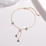 Butterfly Pendant Anklets Foot Chain for Women Summer Tassel Beach Leg Bracelet