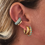 CZ Zircon Clip Earrings Set Bridal Wedding Earclip Jewelry
