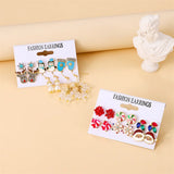 Christmas Earring Set Santa Elk Snowflake Snowman Jewelry