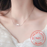 Cat Curved Personality 925 Sterling Silver Choker Necklaces