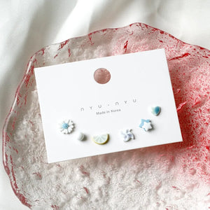 Ceramic Earrings Set - Women's Jewelry