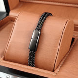 Golden Stainless Steel Chain Bracelet for Men Punk Hiphop Rock Bangle