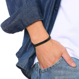 Golden Stainless Steel Chain Bracelet for Men Punk Hiphop Rock Bangle