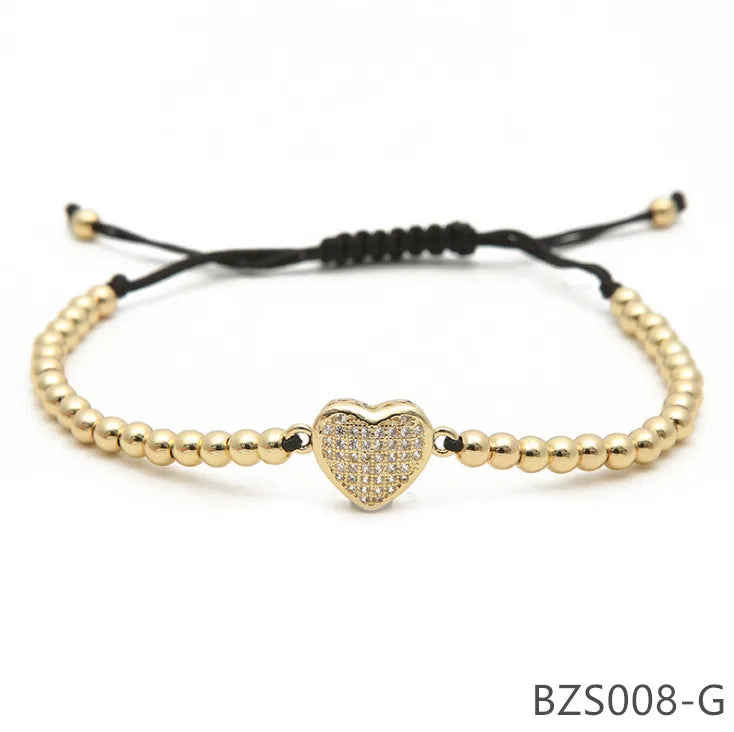 Chain Rope Beads Bracelets For Women Engagement BZS008-R