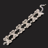 925 Silver Zircon Crystal Women Bracelet Wedding Jewelry
