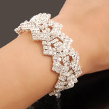 925 Silver Zircon Crystal Charm Bracelet Wedding Jewelry