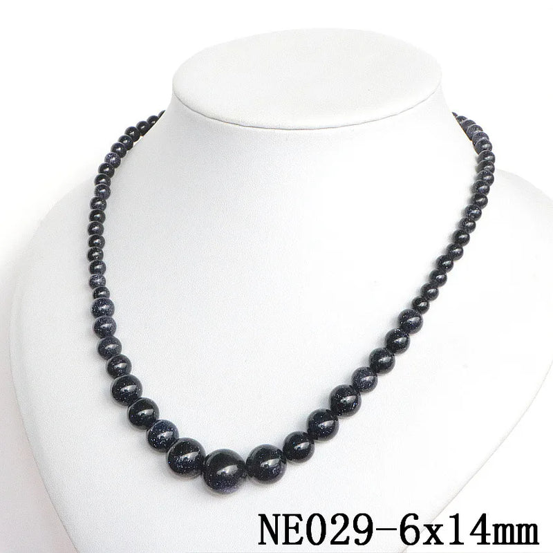 Charm Natural SandStone Necklace Chain Woman Girl Party Gift